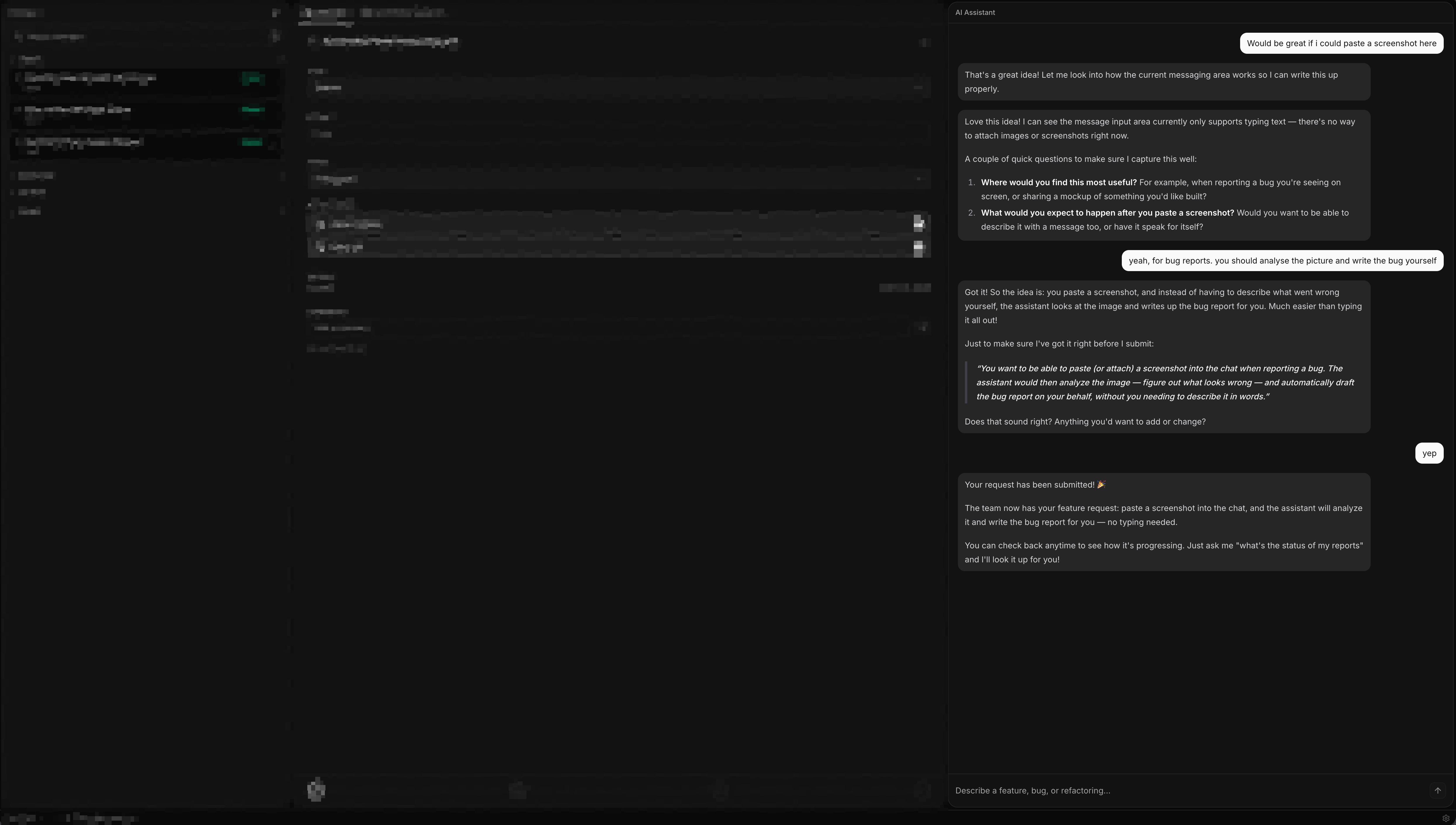 Design — chat interface for designing new features grounded in the codebase